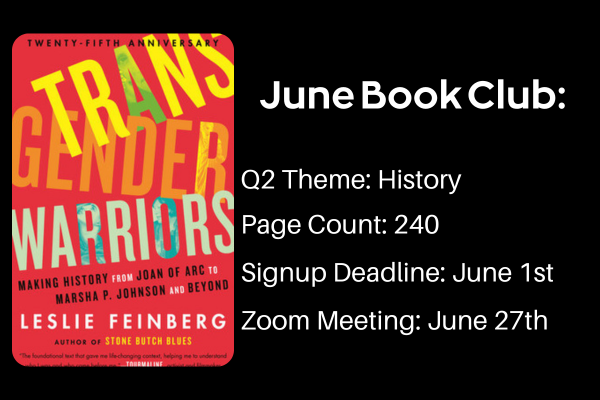 Graphic showing June book club details