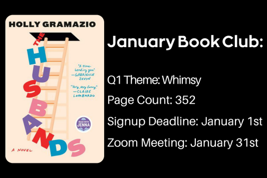 Graphic showing January book club details